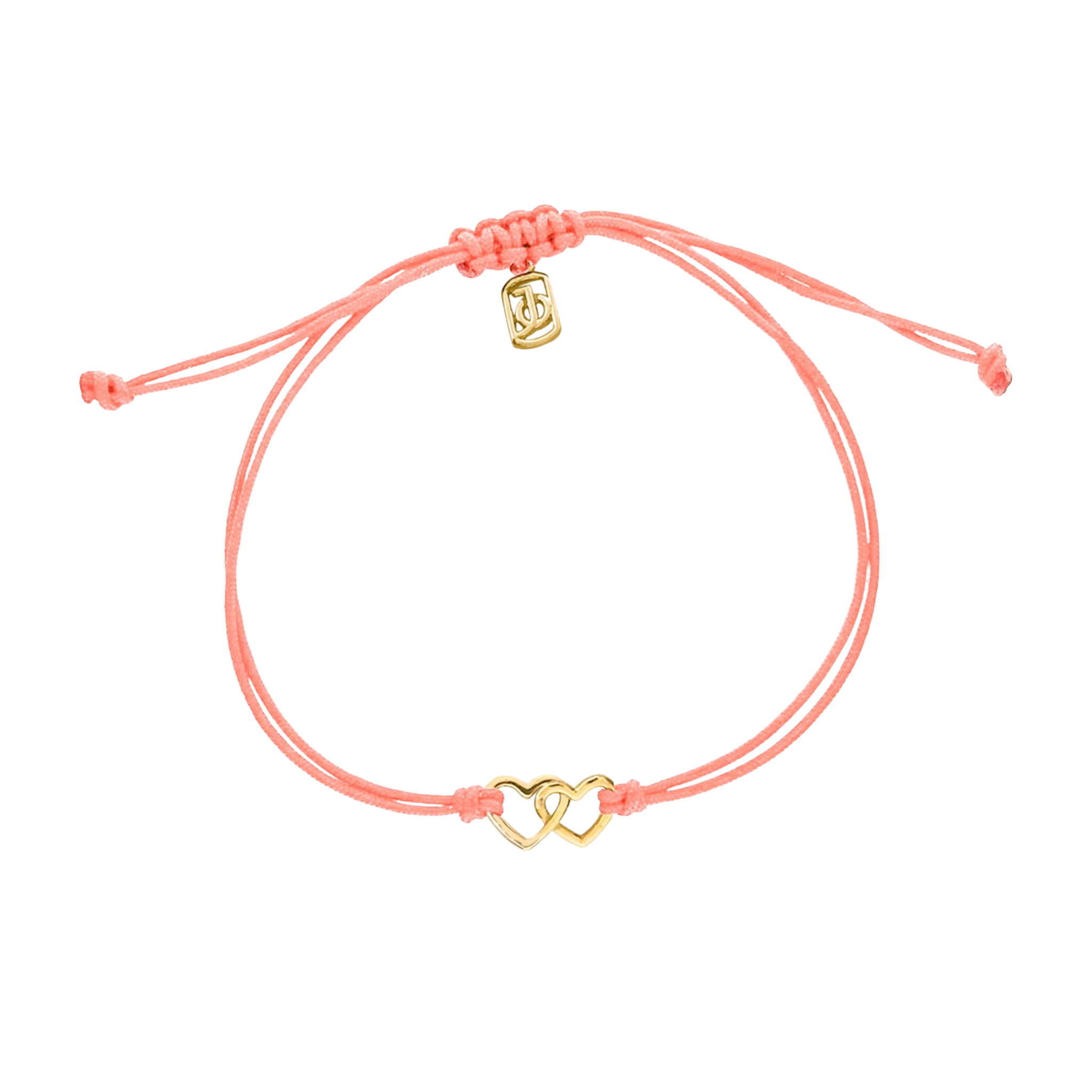 JO Interlocking Heart On Cord Bracelet