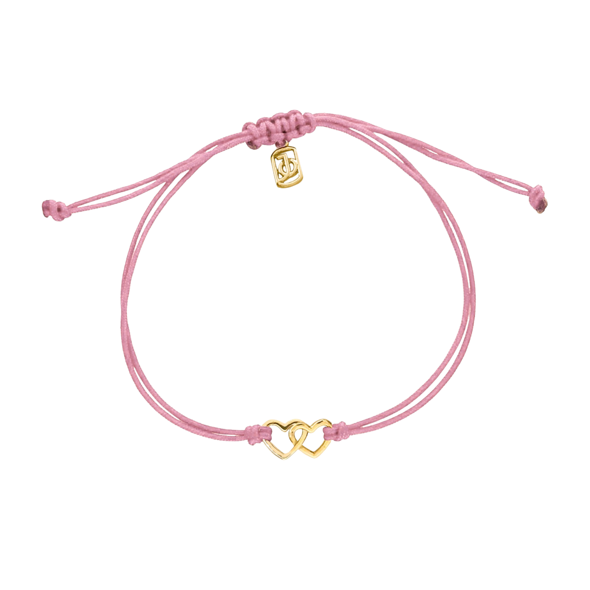 JO Interlocking Heart On Cord Bracelet