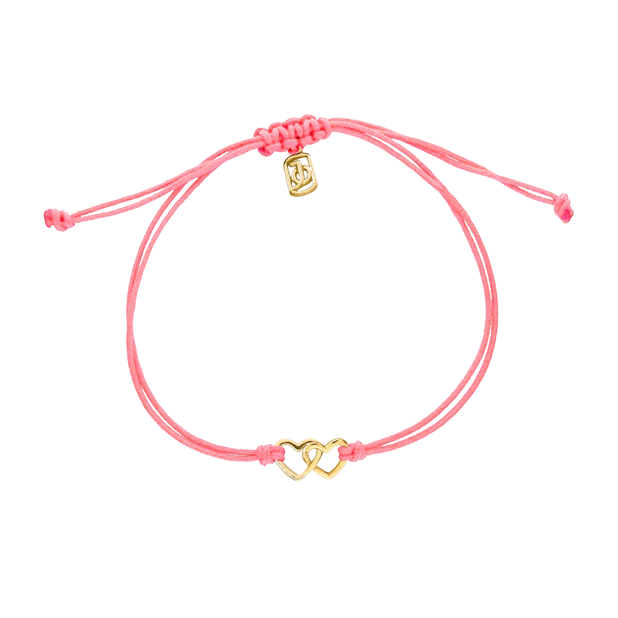 JO Interlocking Heart On Cord Bracelet