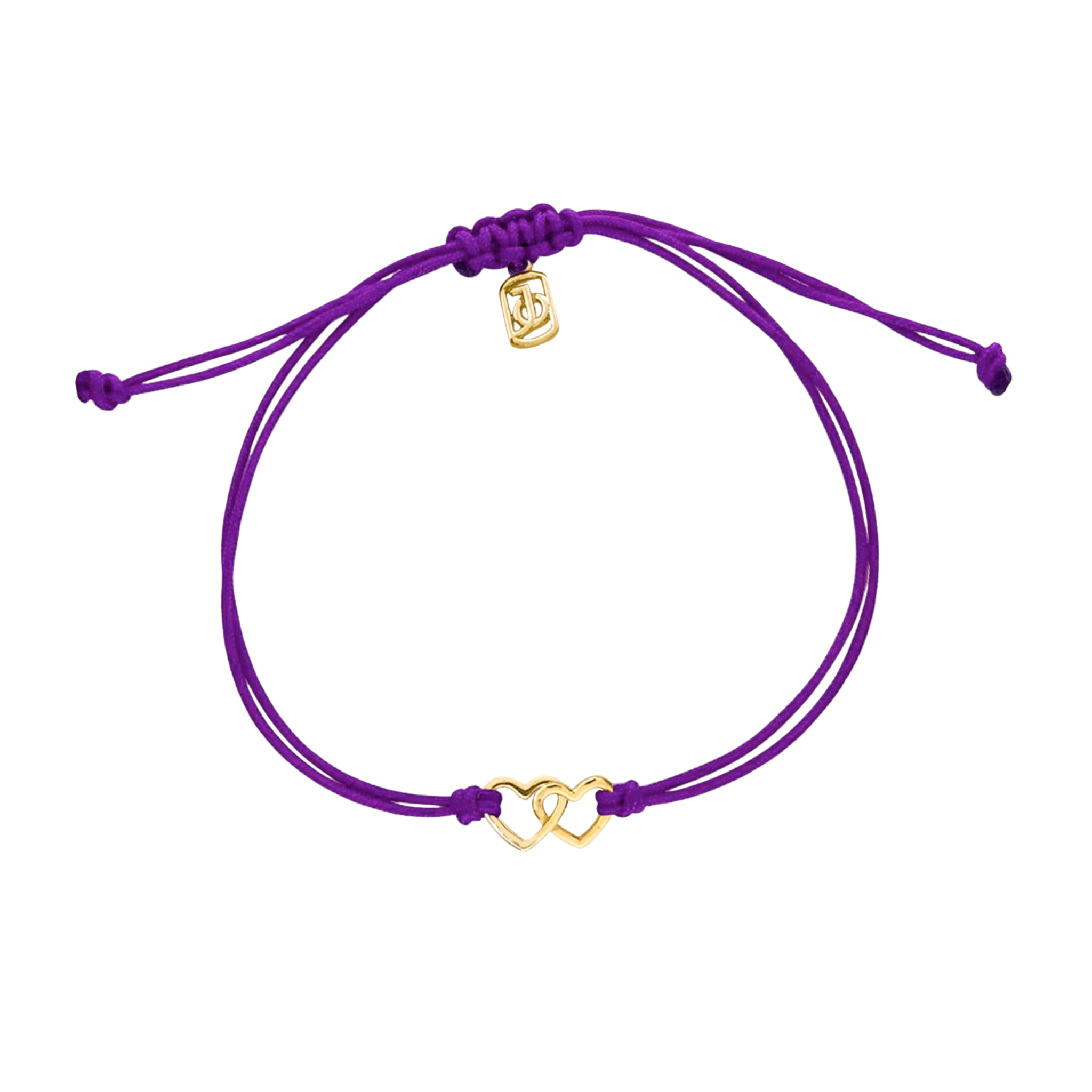 JO Interlocking Heart On Cord Bracelet