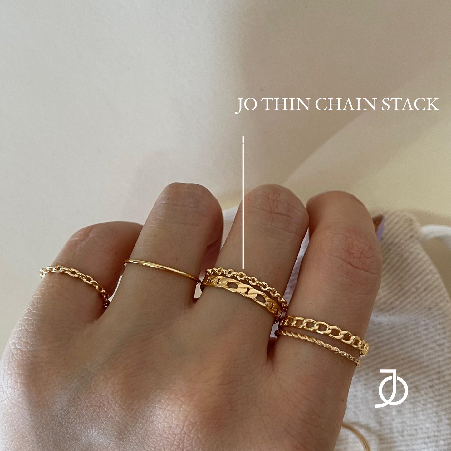 JO Thin Chain Stack 17K