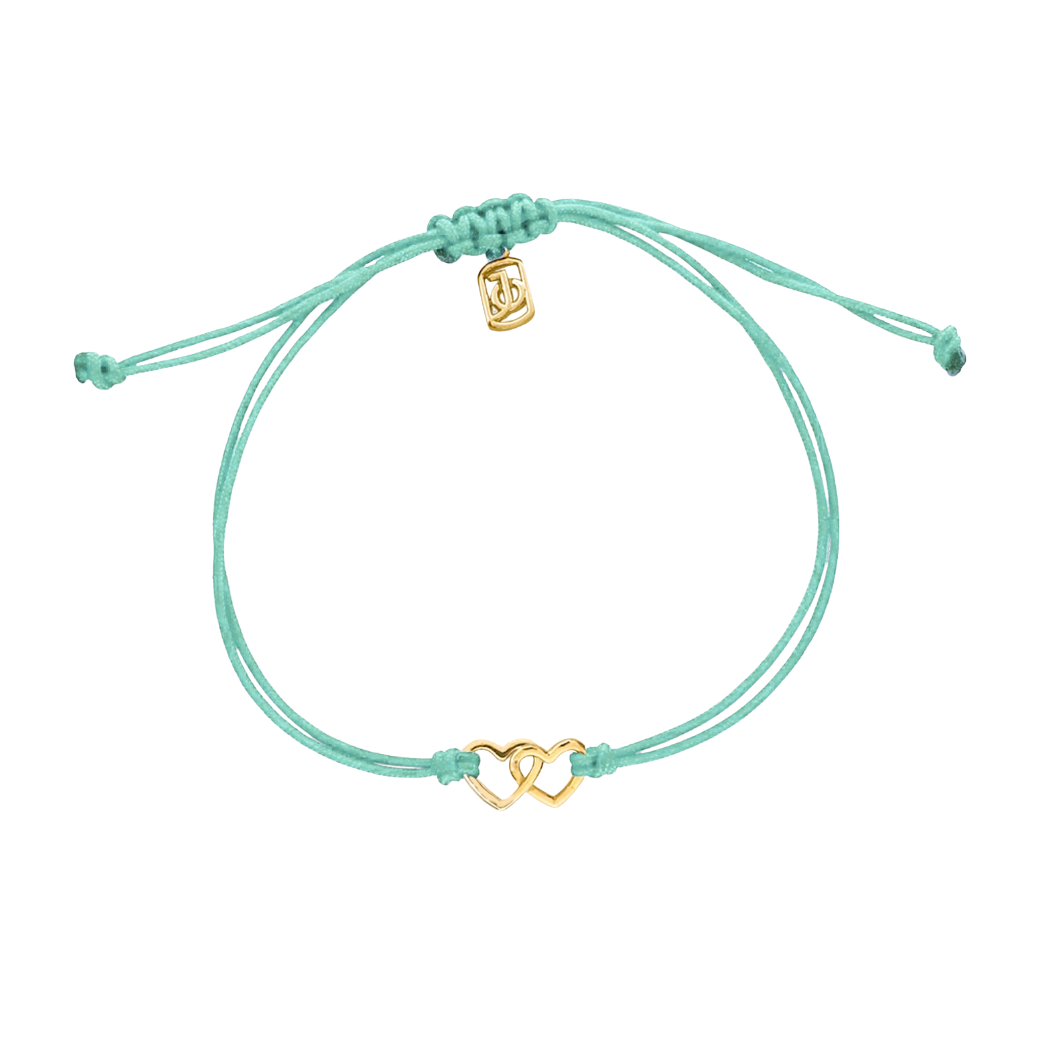 JO Interlocking Heart On Cord Bracelet
