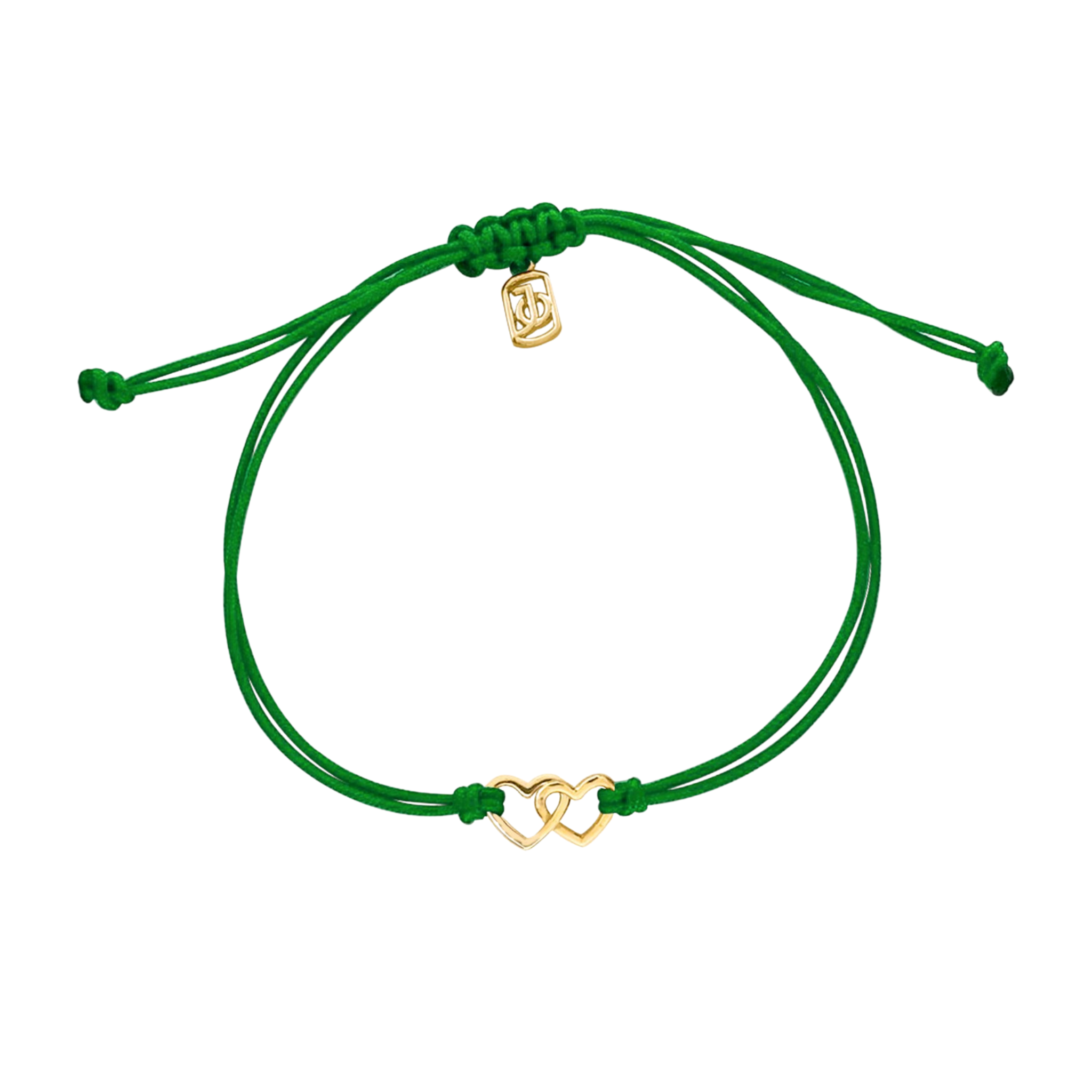 JO Interlocking Heart On Cord Bracelet