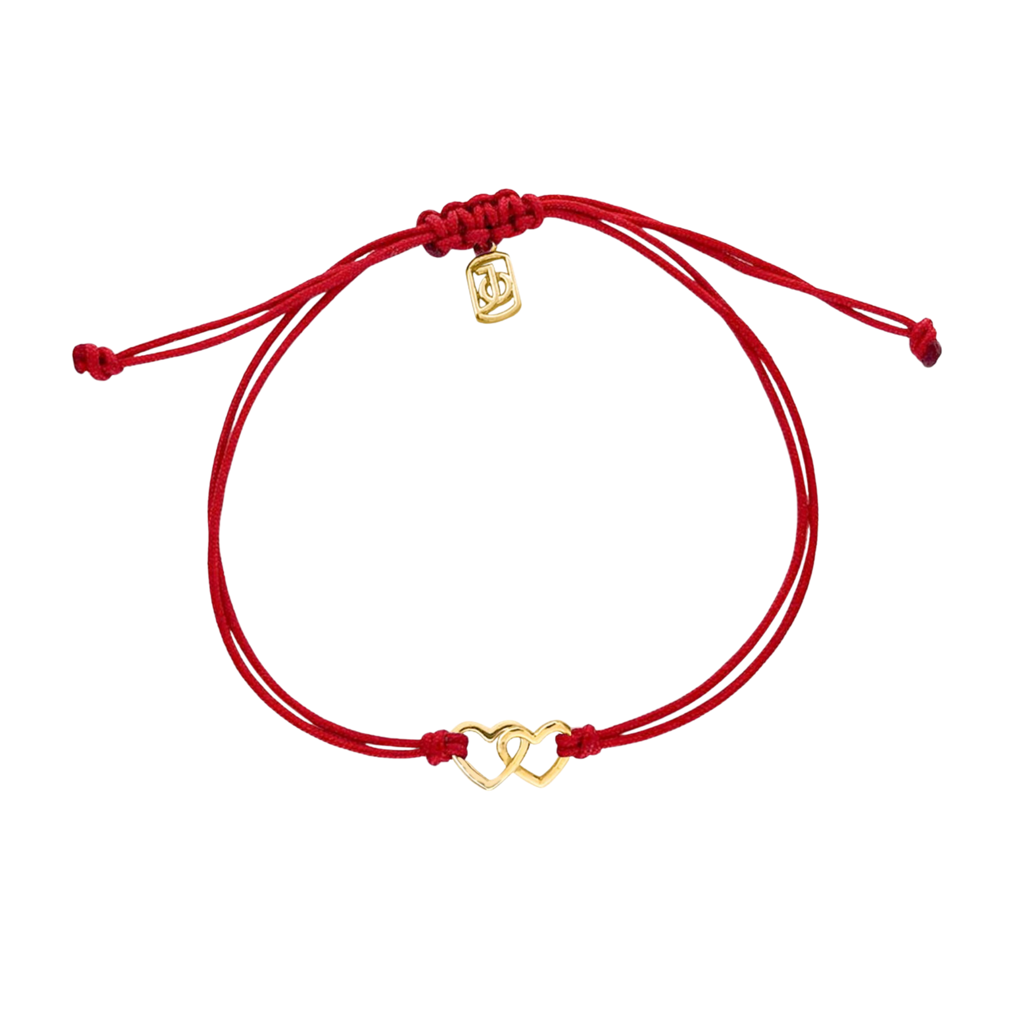JO Interlocking Heart On Cord Bracelet