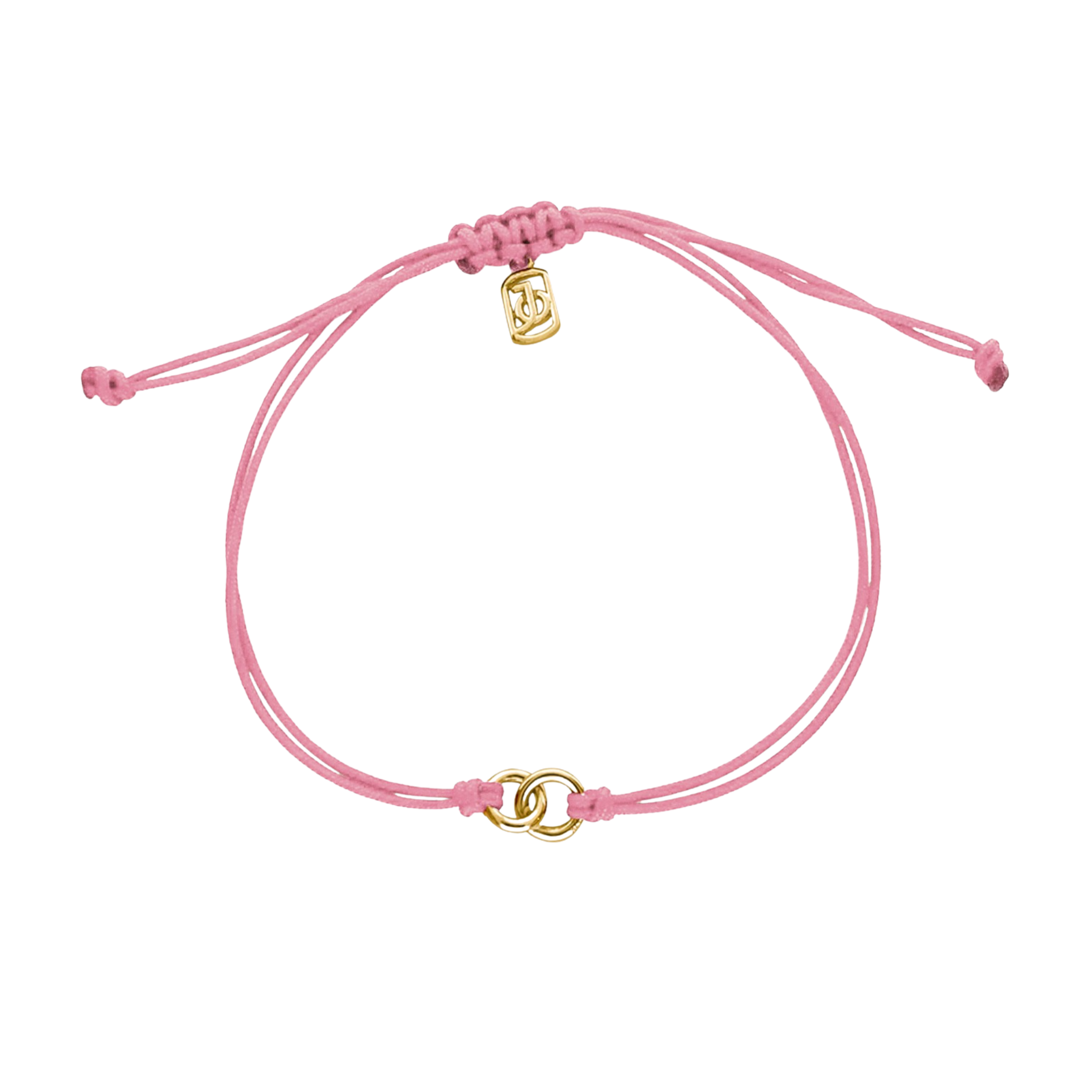 JO Interlocking Circles on Cord Bracelet