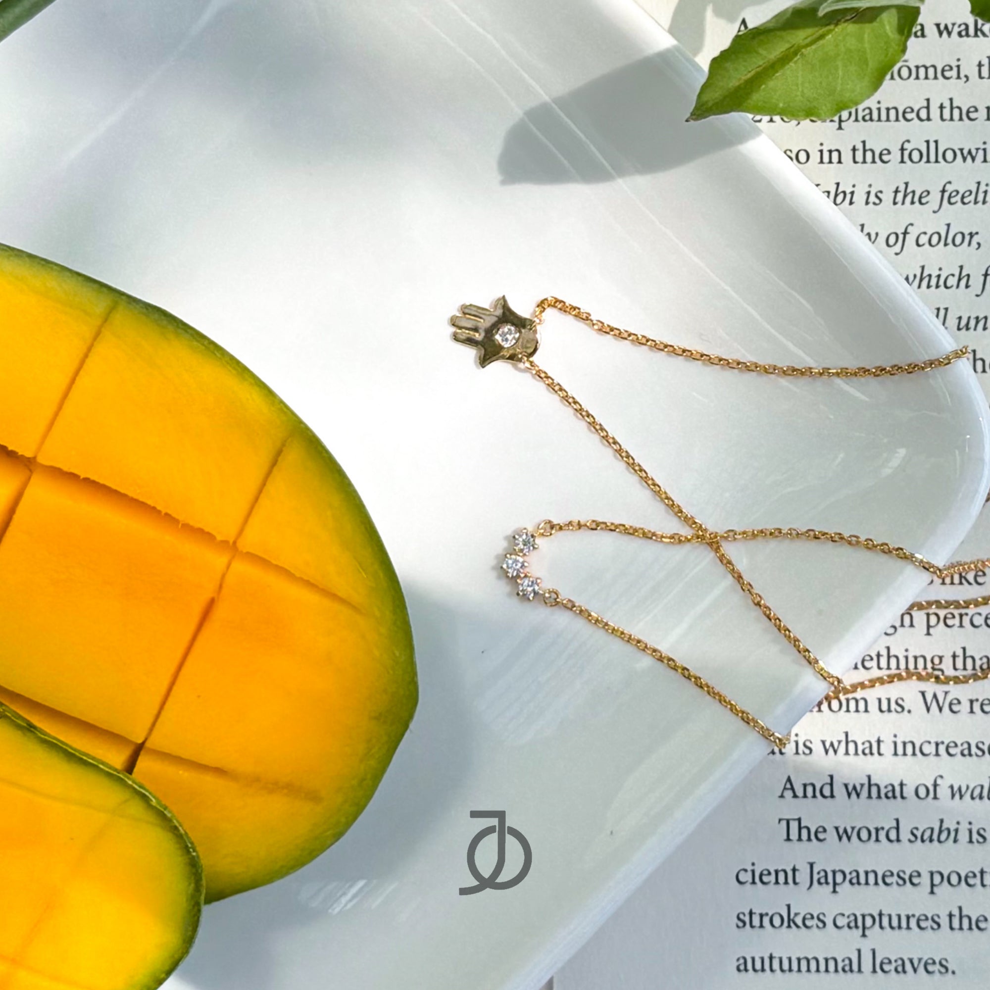 JO Curve 3 Mini Diamonds Necklace
