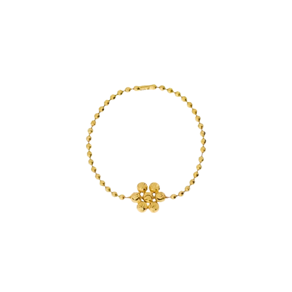 JO Flower Diamond Cut Beads Rings