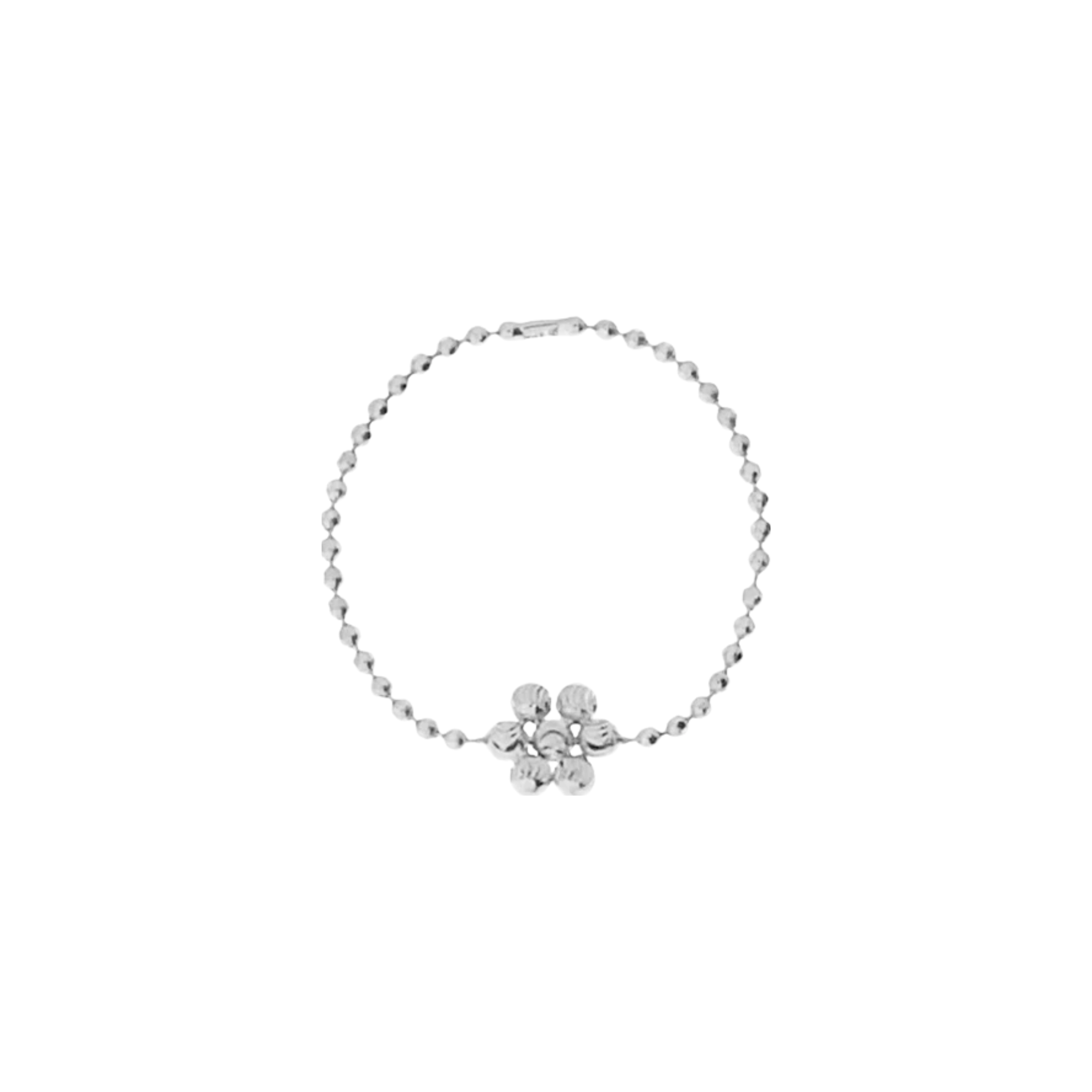 JO Flower Diamond Cut Beads Rings