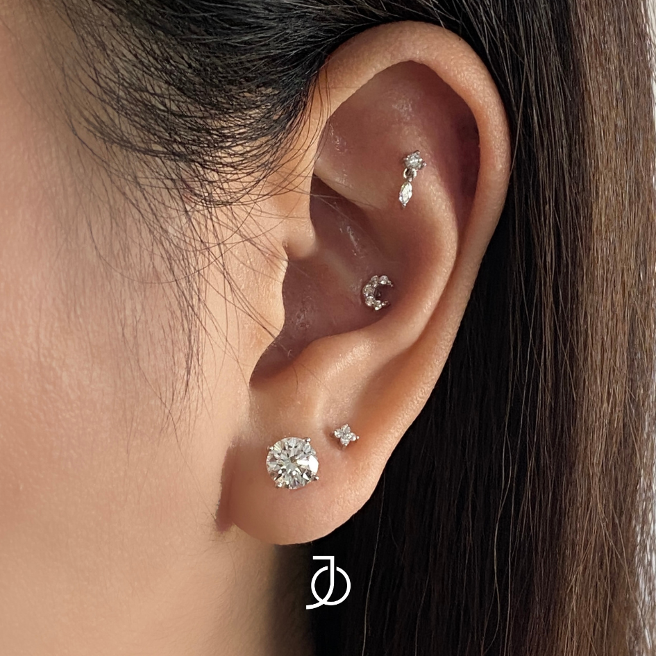 JO Marquise Drop Stud