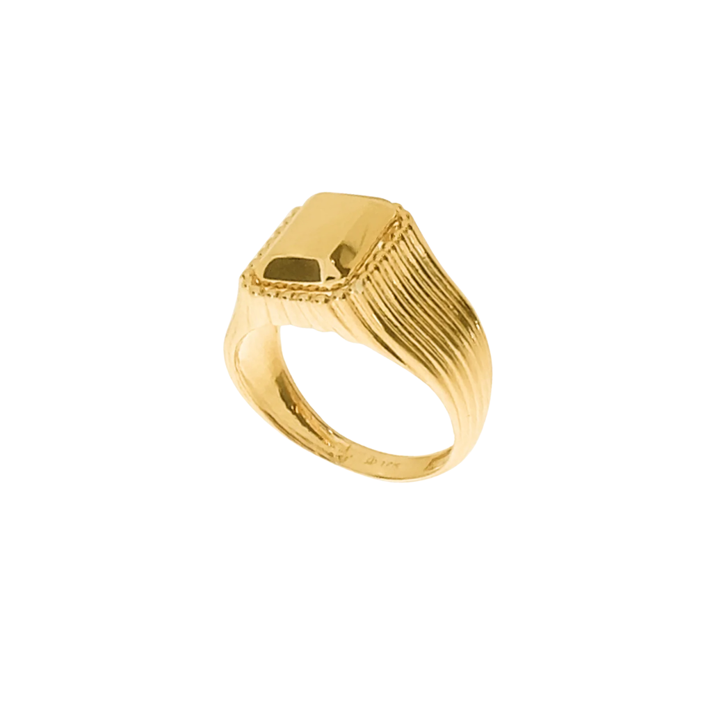 JO Fluted Signet Ring