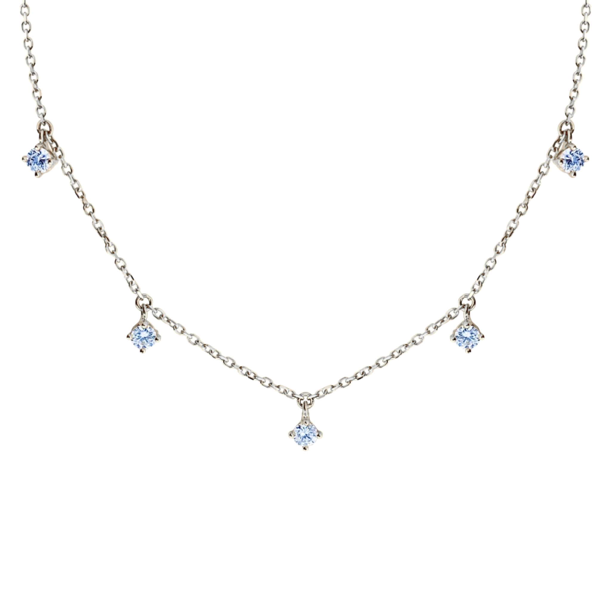JO 5 Diamonds With Chain Necklace