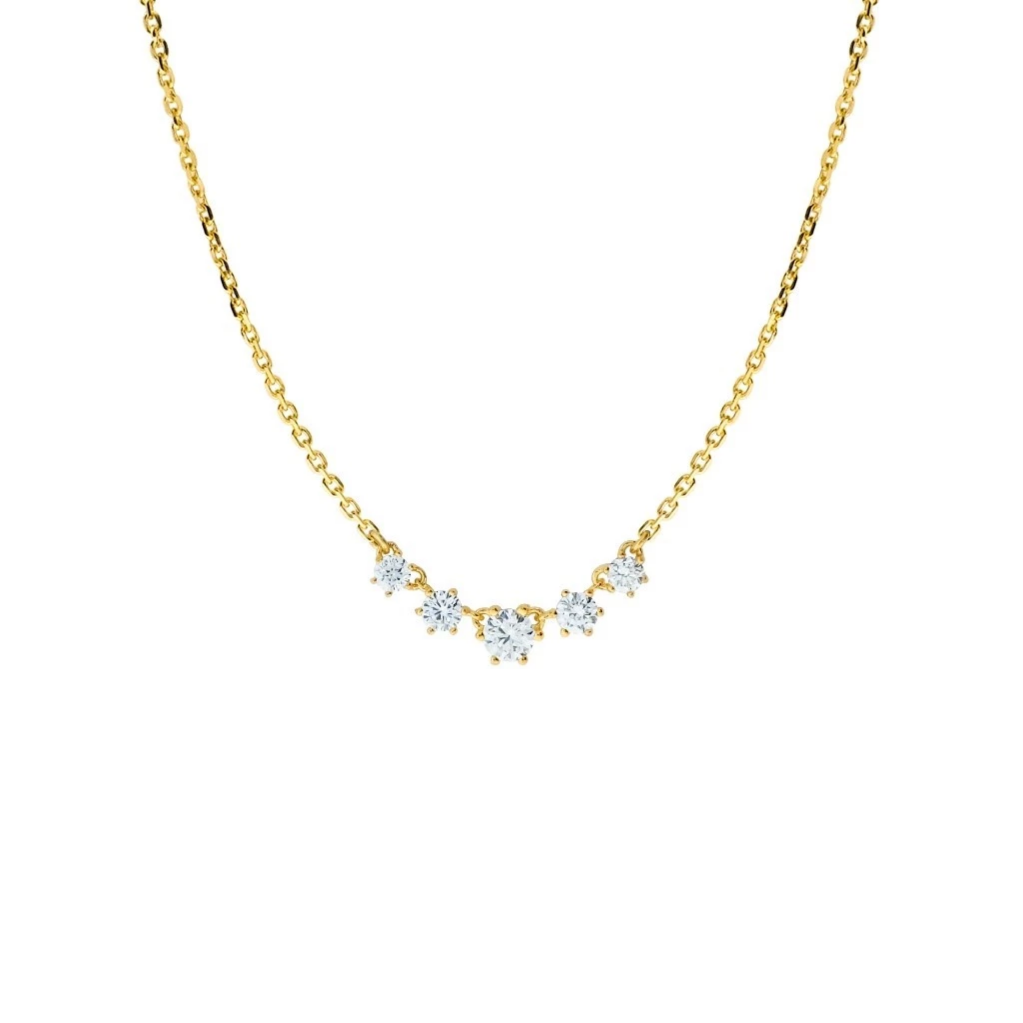 JO 5 Gradating Diamonds Chain Necklace