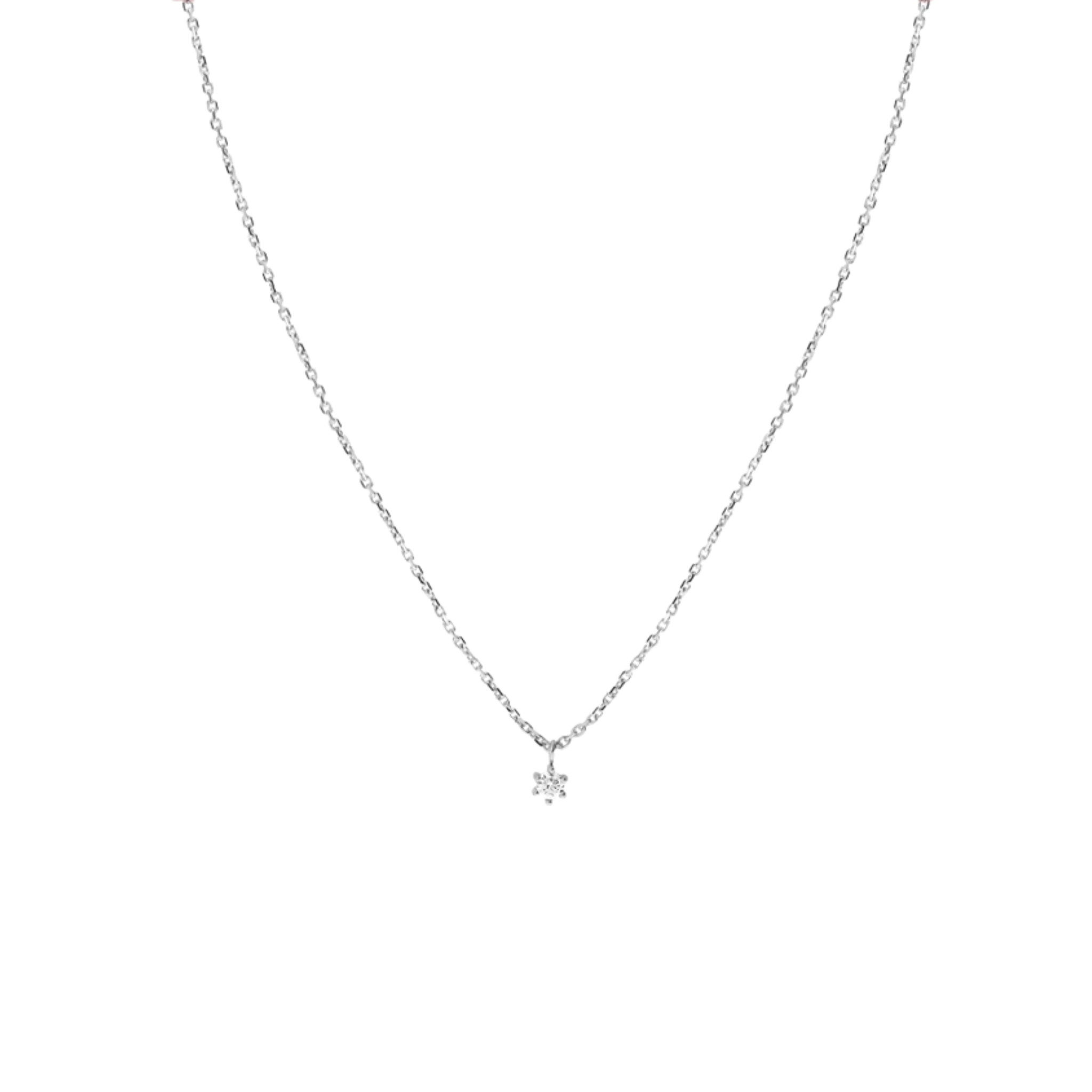 JO Diamond Solitaire Thin Chain Dangle