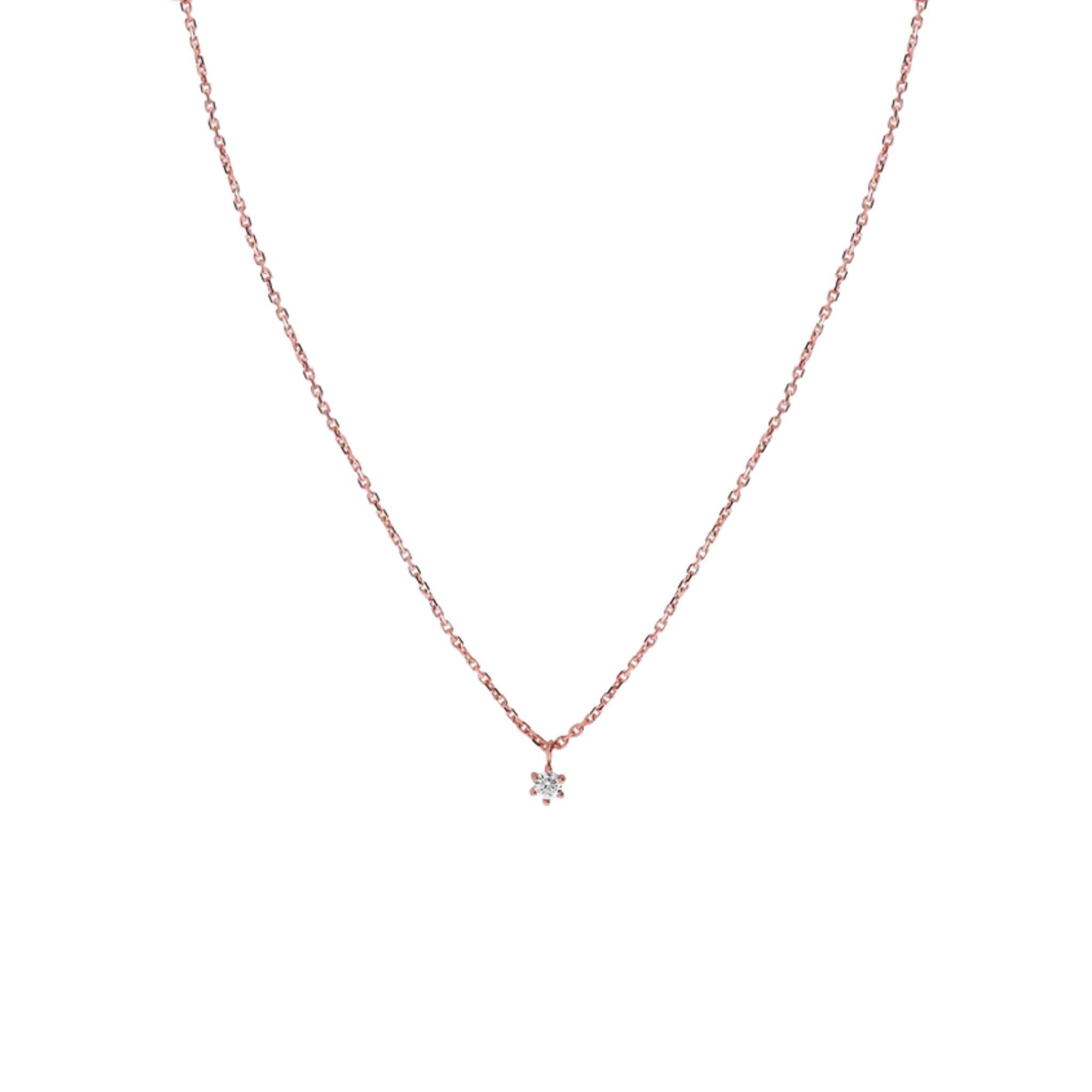 JO Diamond Solitaire Thin Chain Dangle