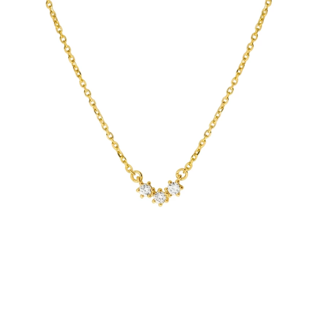 JO Curve 3 Mini Diamonds Necklace