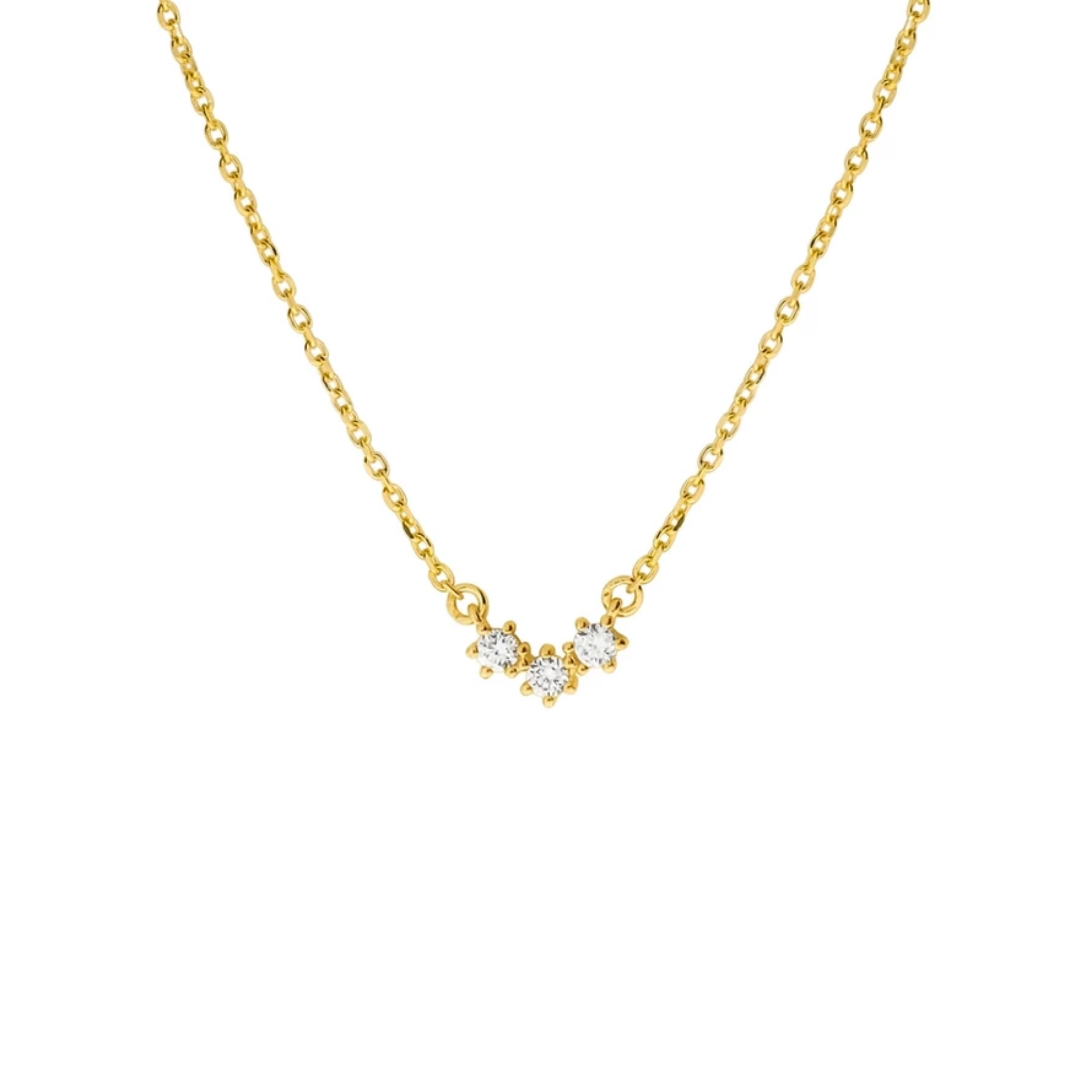 JO Curve 3 Mini Diamonds Necklace