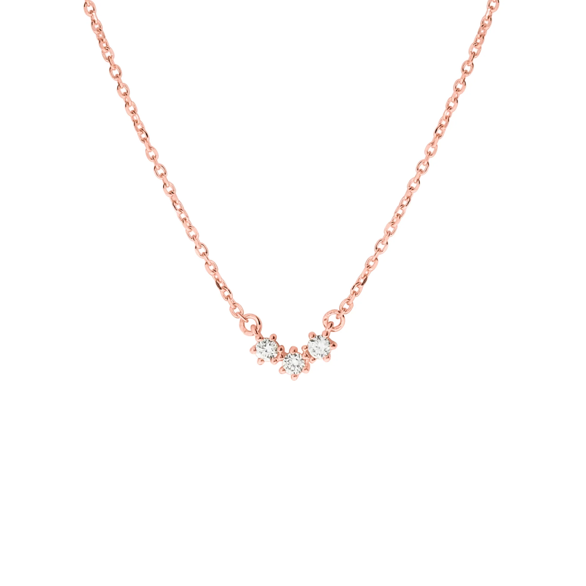 JO Curve 3 Mini Diamonds Necklace