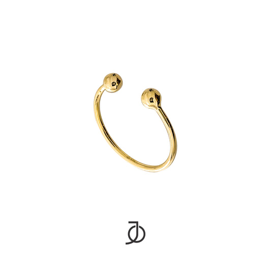 JO Mini Gold Ball Open Ring 17k