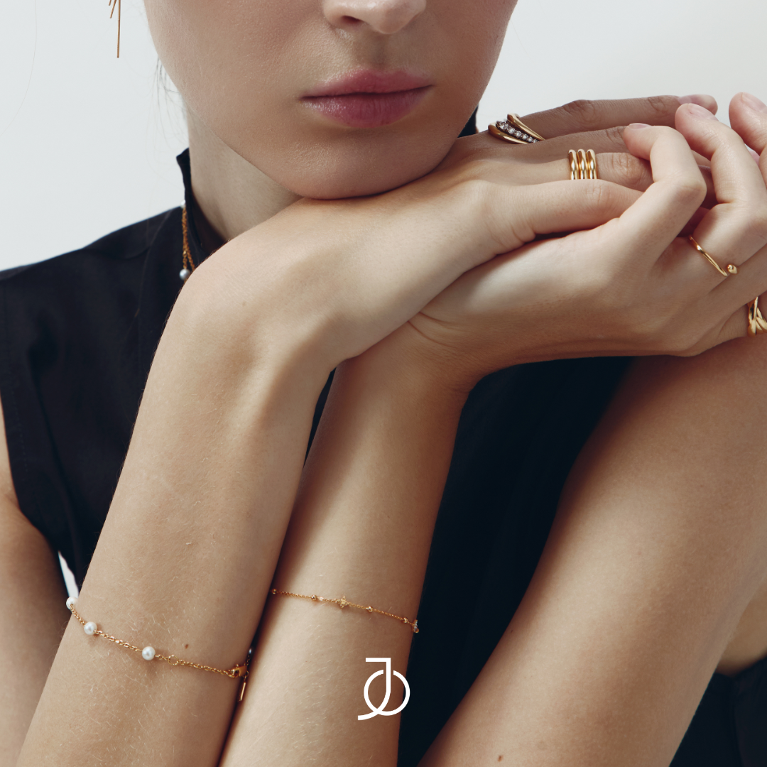 JO Cincin Emas - Triple Gold Bold Stacker