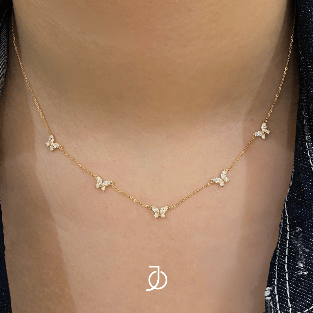 JO 5 Marquise Butterfly Necklace