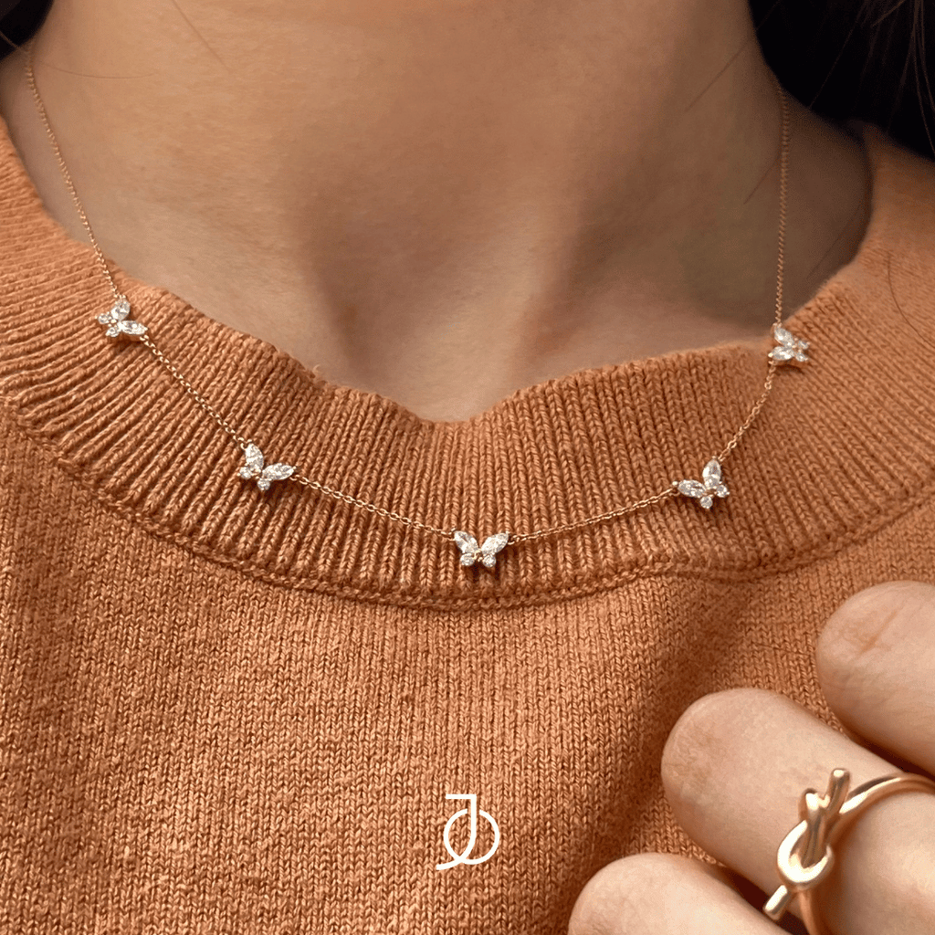 JO 5 Marquise Butterfly Necklace