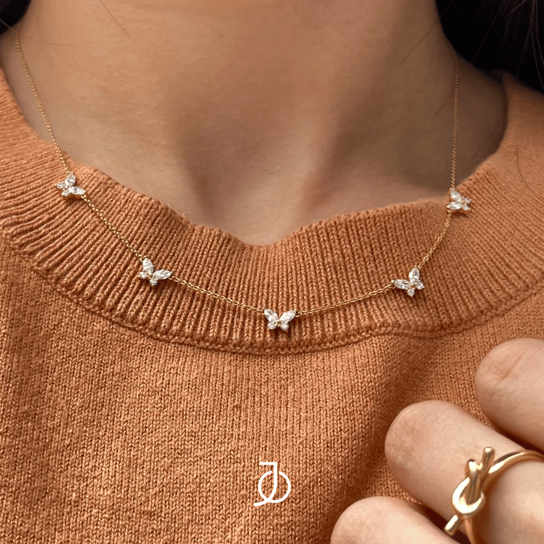 JO 5 Marquise Butterfly Necklace
