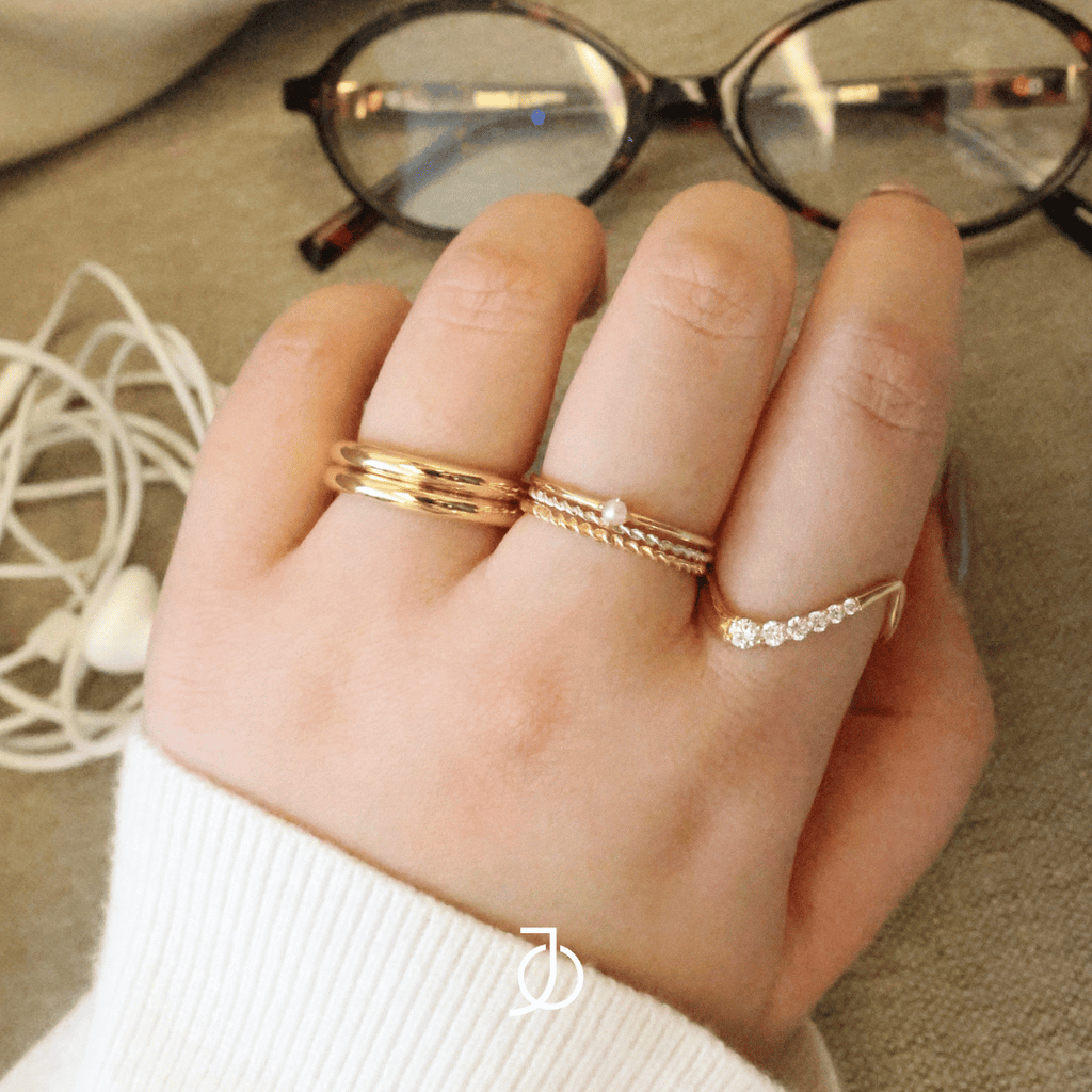 JO Double Gold Bold Stacker