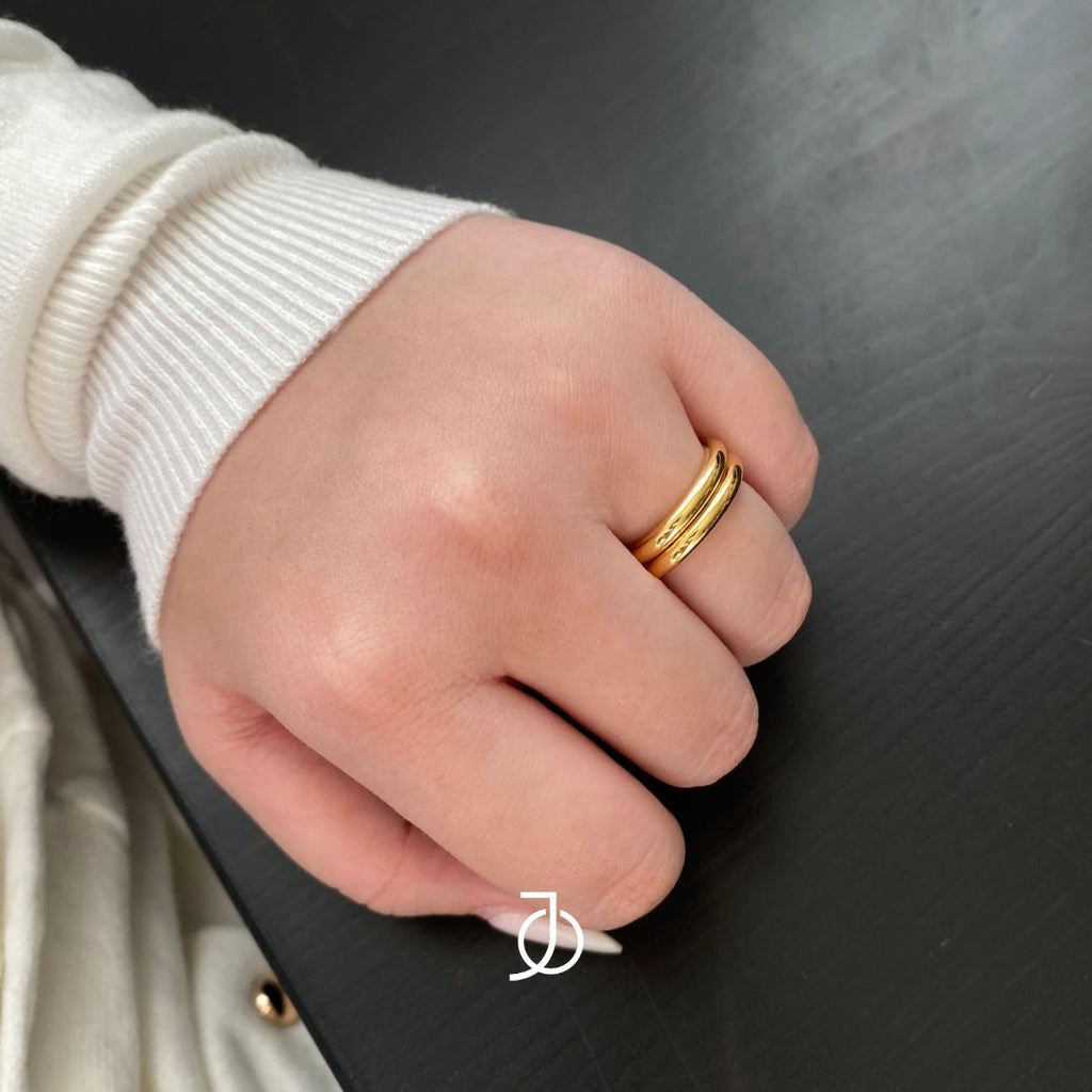 JO Double Gold Bold Stacker