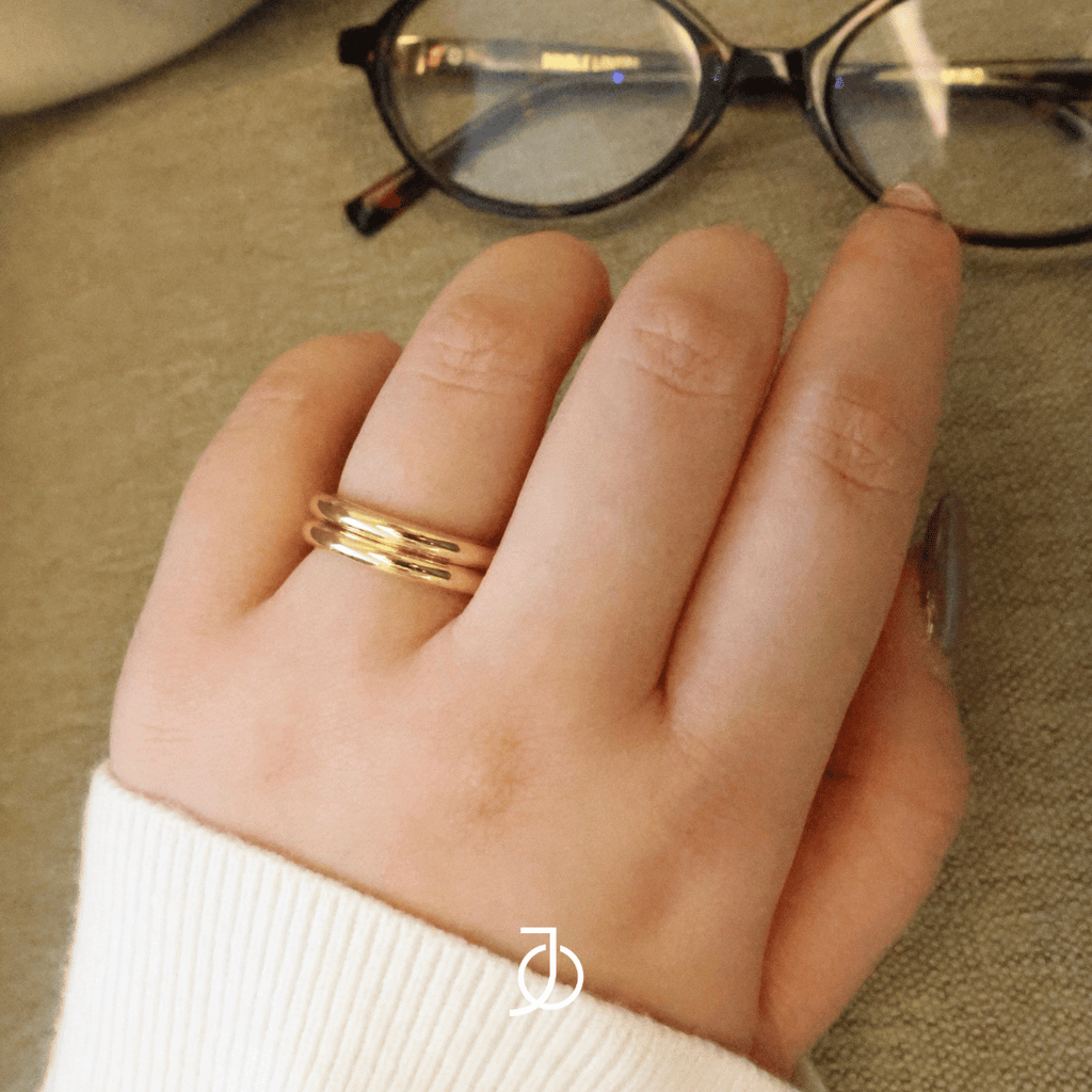 JO Double Gold Bold Stacker