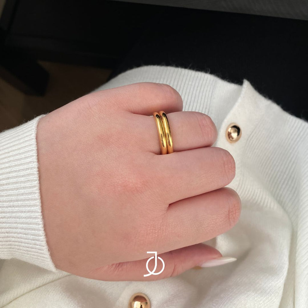 JO Double Gold Bold Stacker