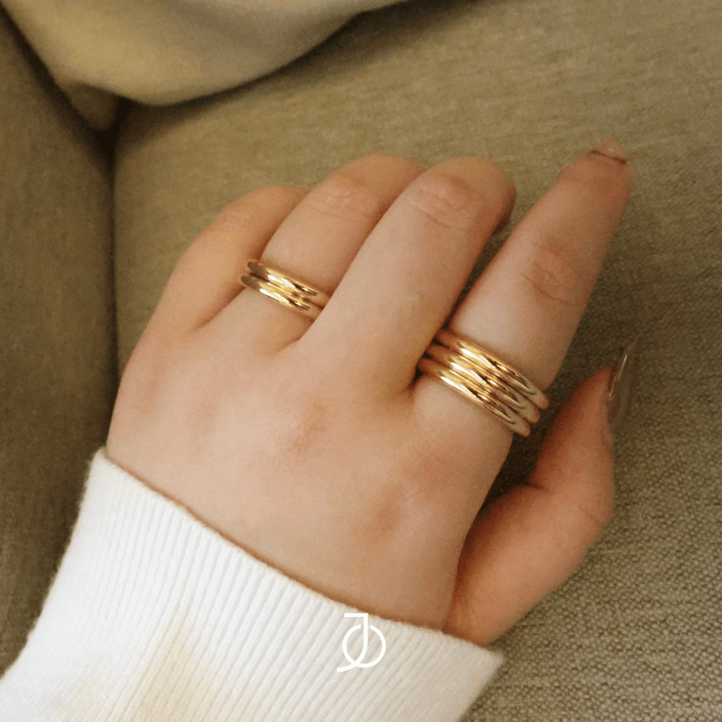 JO Double Gold Bold Stacker