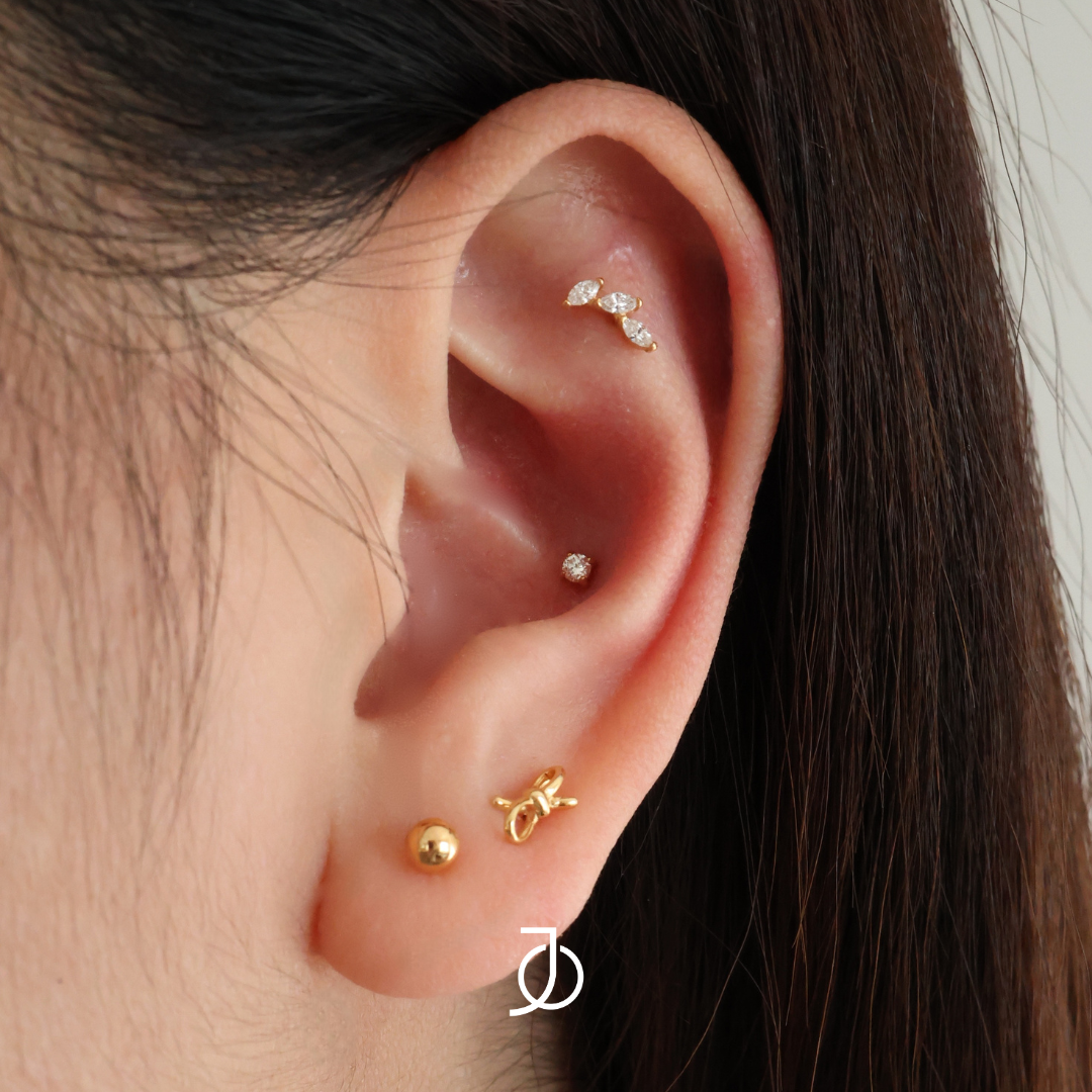 JO Gold Knot Studs