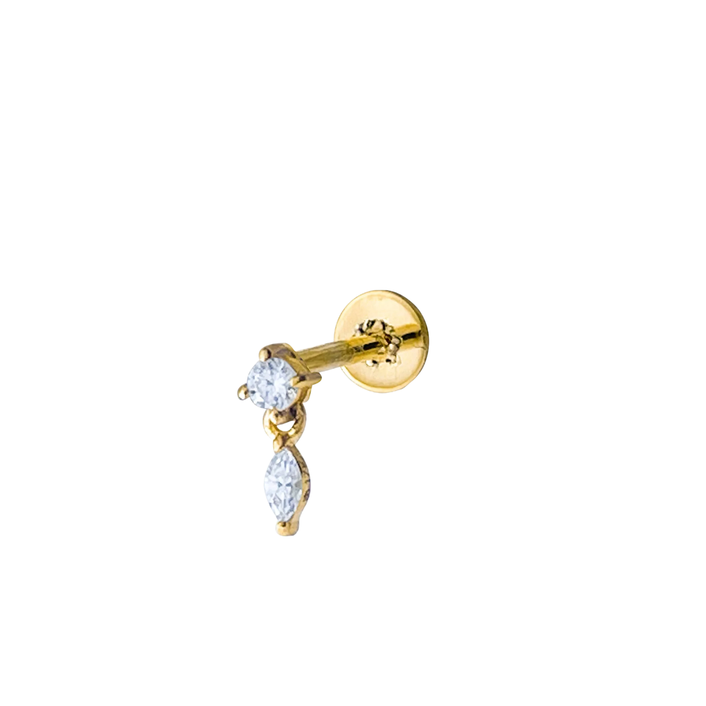 JO Marquise Drop Flat Back