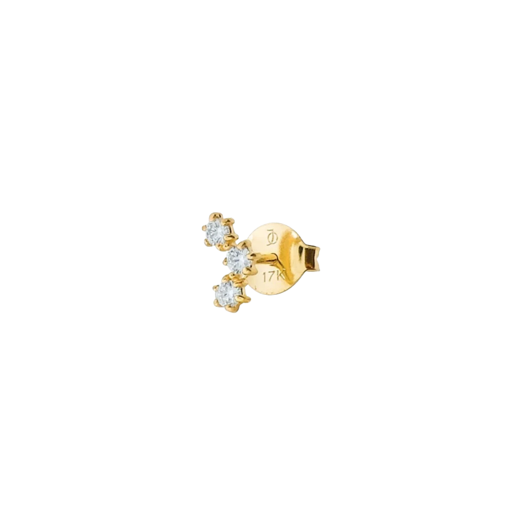 JO Curve 3 Mini Diamonds Studs
