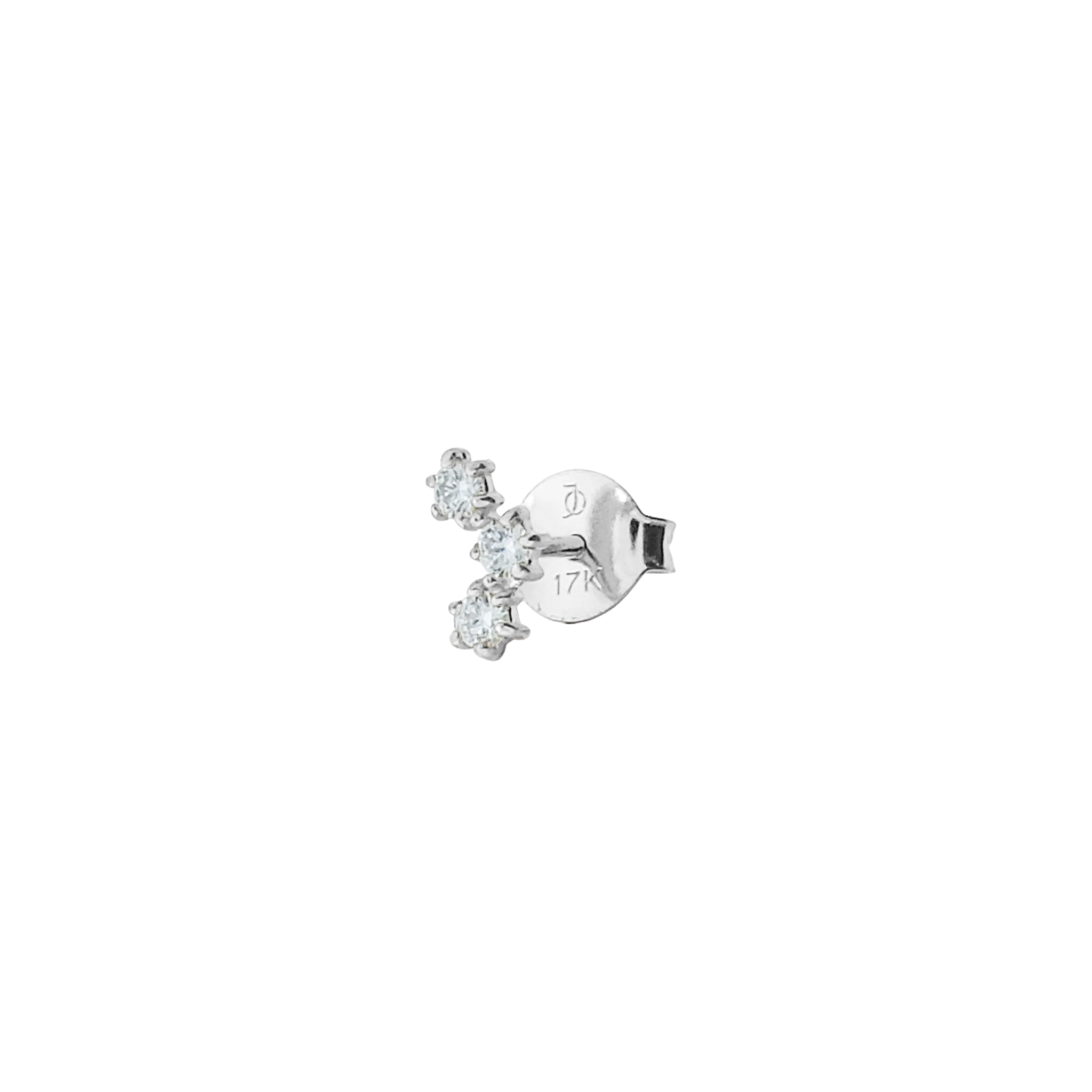 JO Curve 3 Mini Diamonds Studs