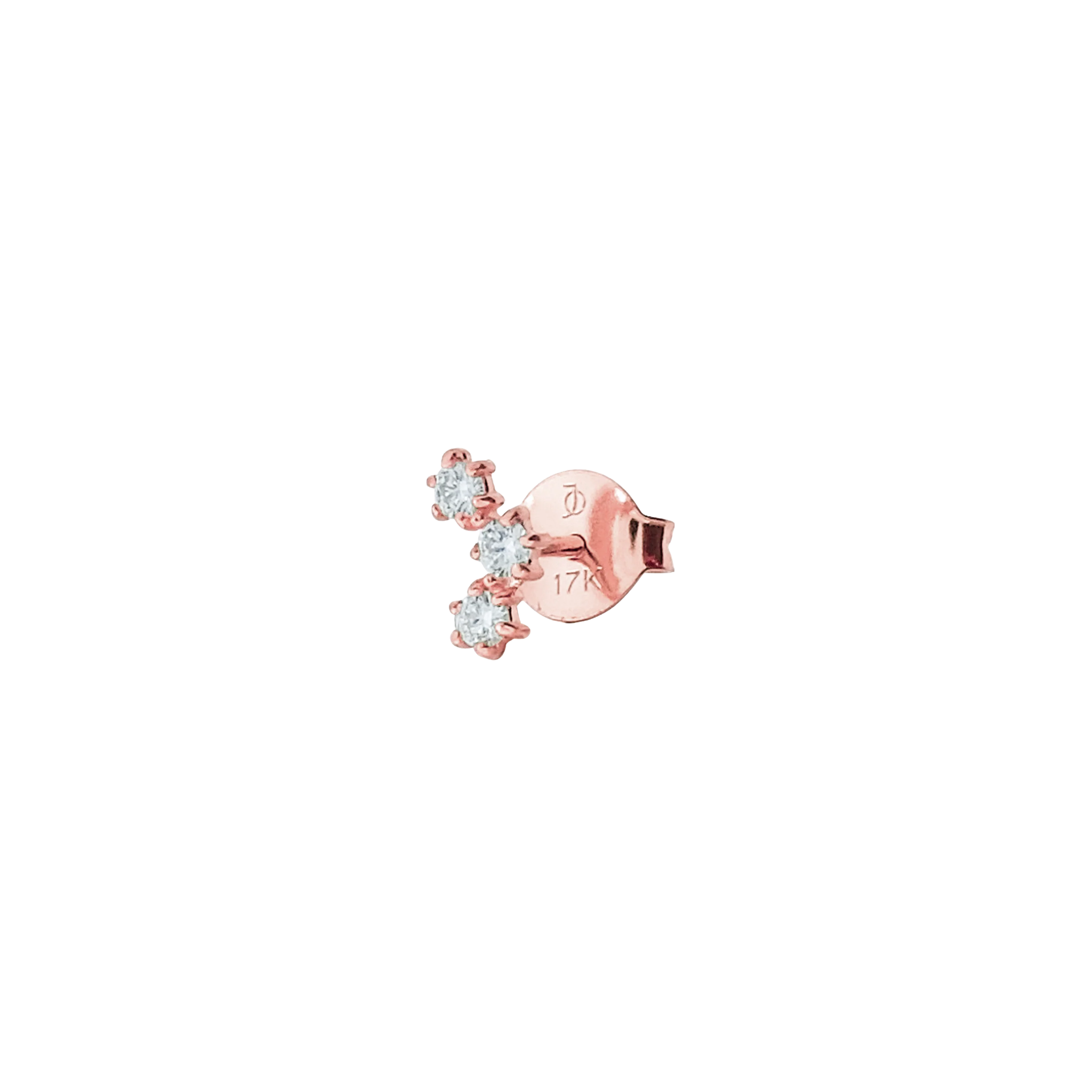 JO Curve 3 Mini Diamonds Studs
