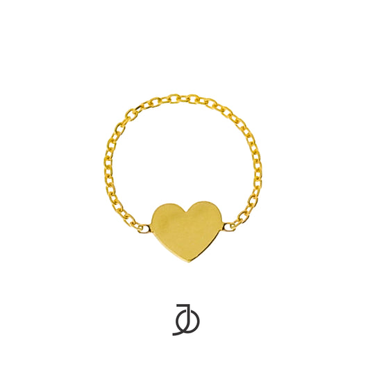 JO Heart Thin Chain Ring 17k