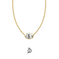 JO Light Diamond Necklace in Oval 17k Yellow Gold