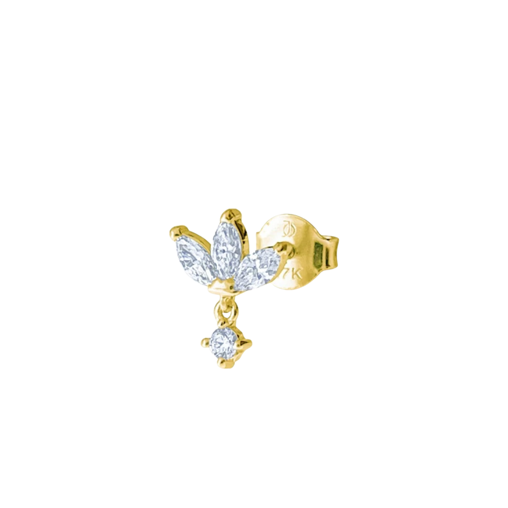 JO Marquise Lotus With Mini Solitaire Studs