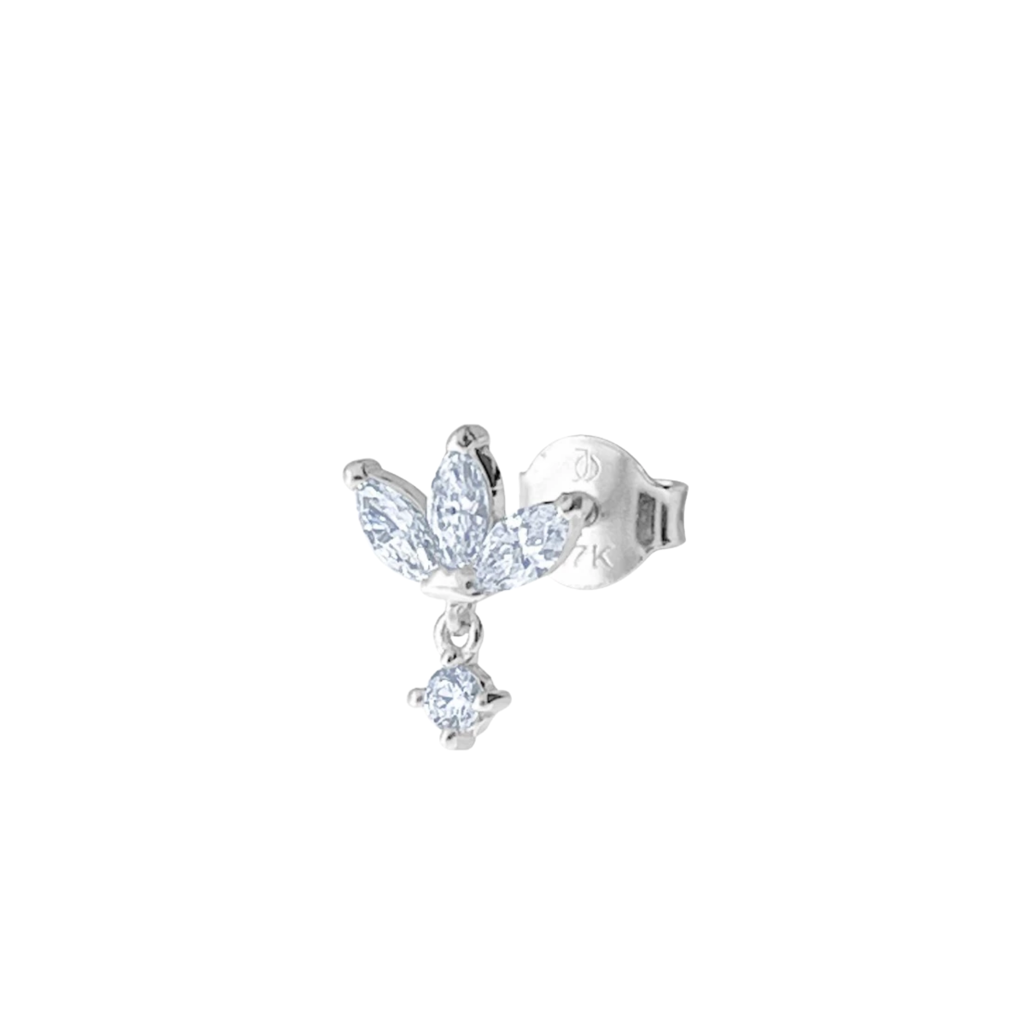 JO Marquise Lotus With Mini Solitaire Studs