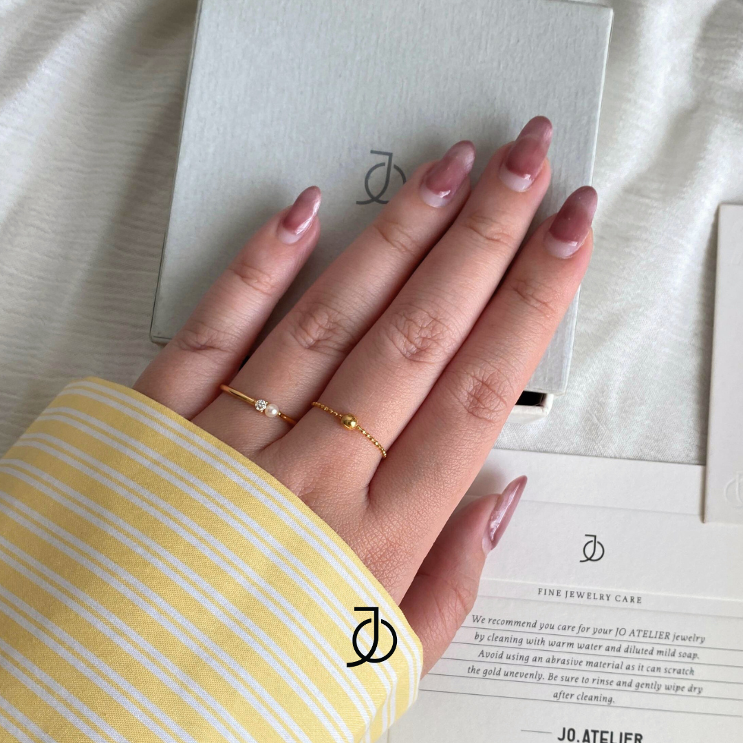JO Ball Mini Beaded Chain Ring