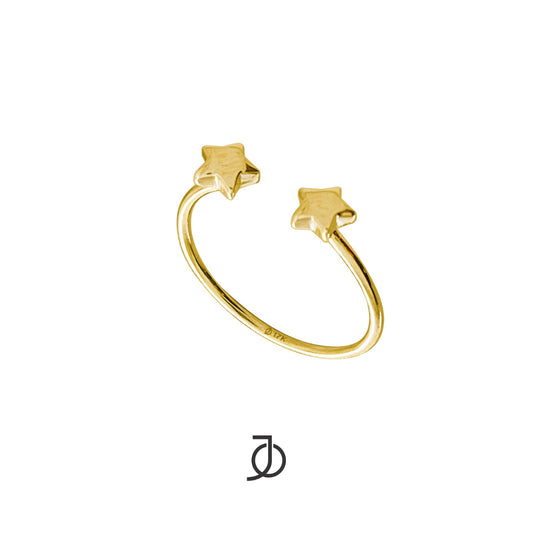 JO Pinky Dome Star Open Ring 17k