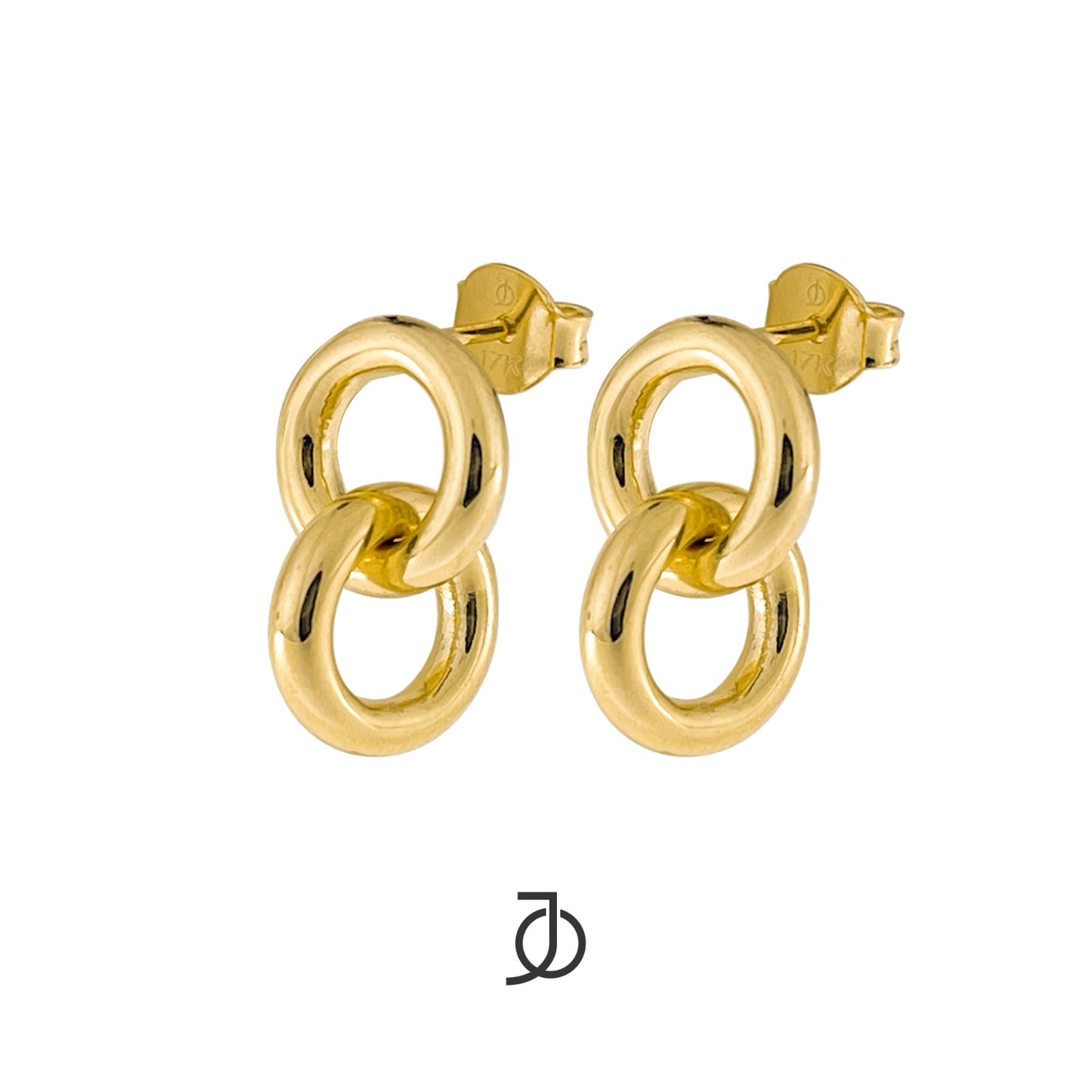 JO Anting Emas - Interlocking Studs