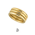 JO Cincin Emas - Triple Gold Bold Stacker