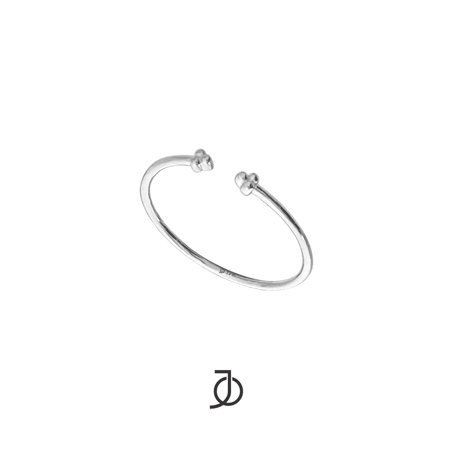 JO Cincin Emas - 3 Mini Beaded Open Ring 17K