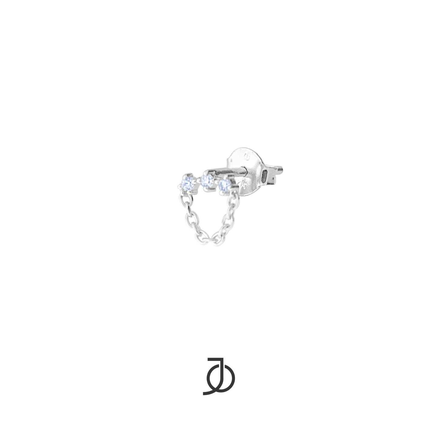 JO 3 Mini Diamonds Chain Studs 17k