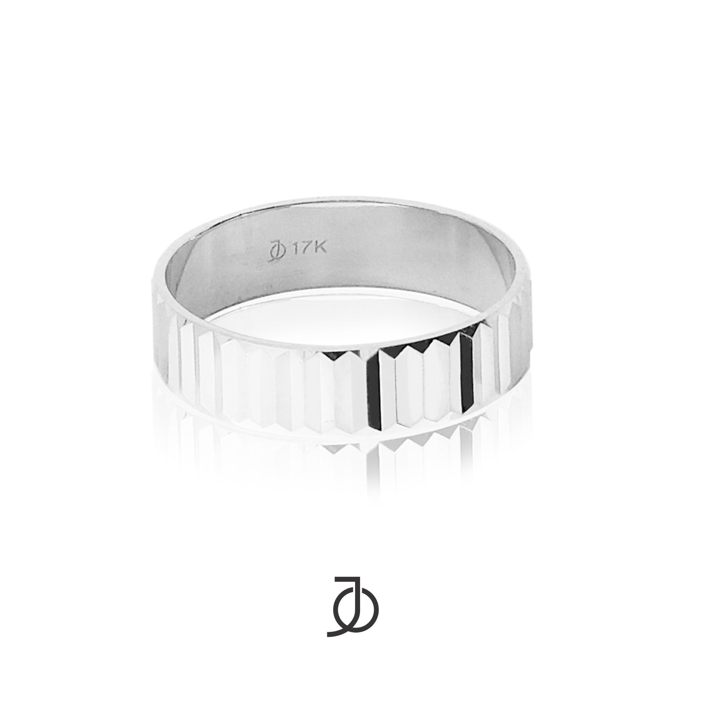 JO Cincin Emas - 5mm Fluted Band 17k