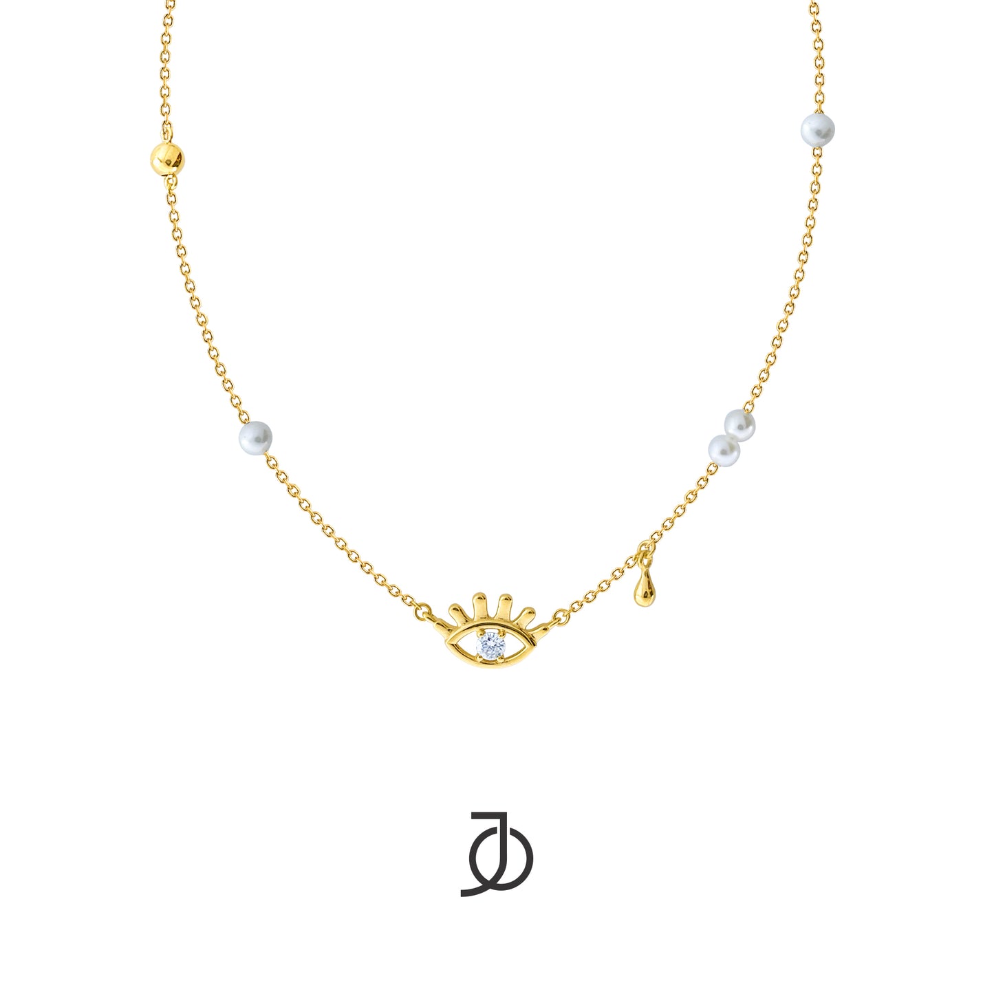 JO Clear Vision Necklace With Pearls