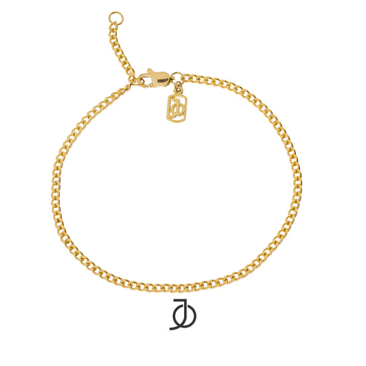 JO Curb Chain Bracelet 17k