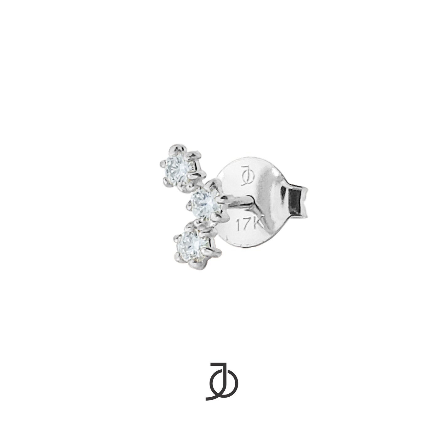 JO Curve 3 Mini Diamonds Studs